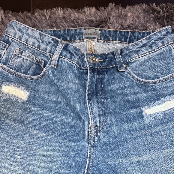TIME TO WASTE MID RISE STRAIGHT LEG SPECIAL A JEANS (MEDIUM LIGHT) waist 30” - Picture 6 of 12